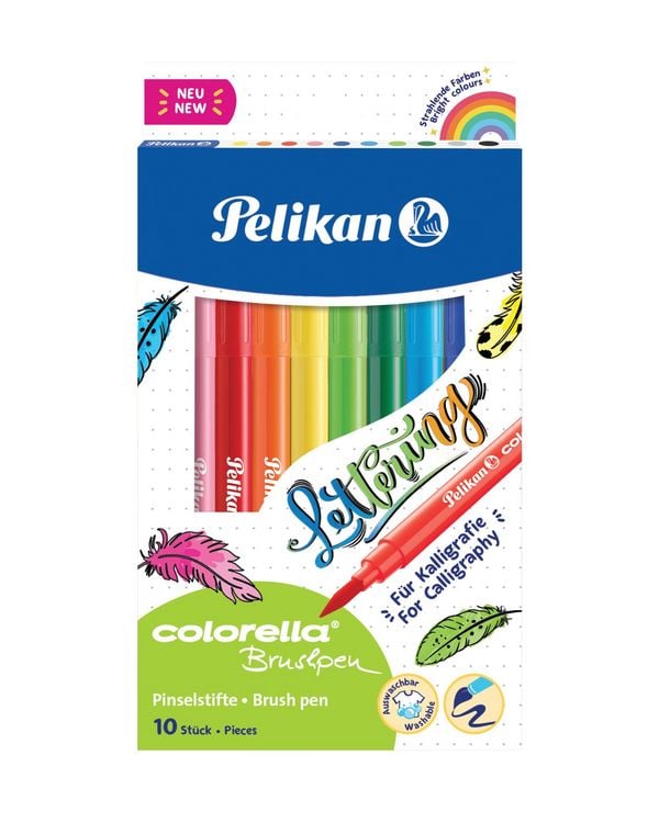 Produktbild: Pelikan Fasermaler Colorella Brushpen, 10er Set