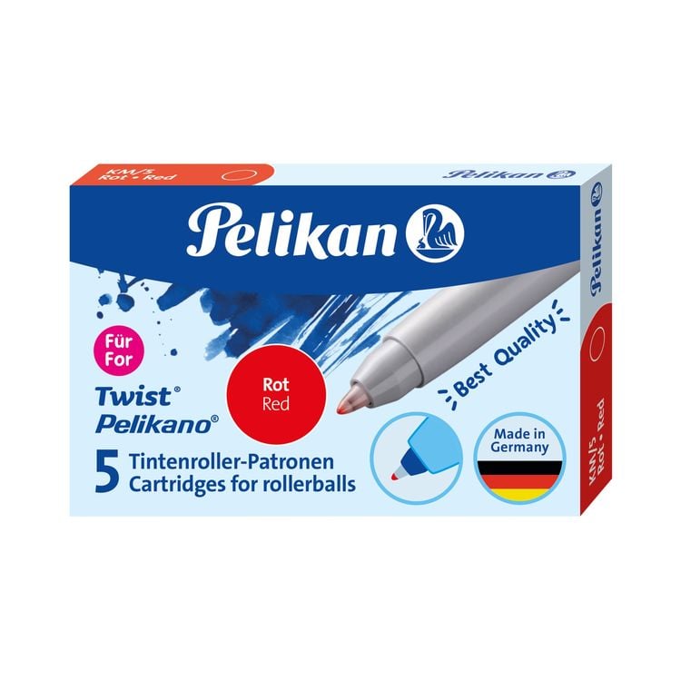 Produktbild: Pelikan Tintenroller-Patronen KM5, Rot, 5er Set