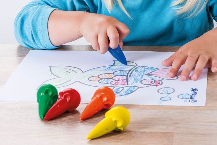 Produktbild: Pelikan Wachsmalstifte Wachsmalm&auml;use, 6er Set