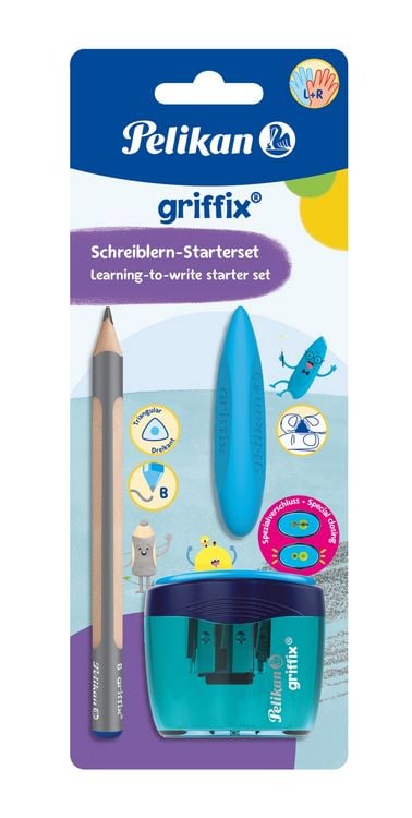 Produktbild: Pelikan griffix Starter Schreibset: Bleistift B, Radierer, Anspitzer