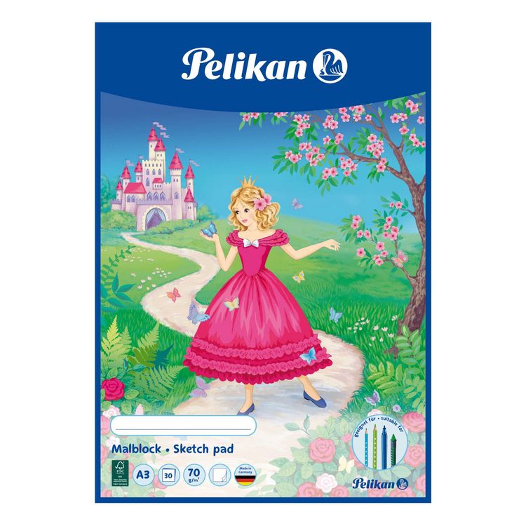 Produktbild: Pelikan Malblock DIN A3 mit 30 Blatt, 1 St&uuml;ck sortiert