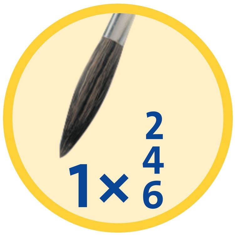 Produktbild: Pelikan Pinsel Starter-Set, 3 Haar- und 2 Borstenpinseln