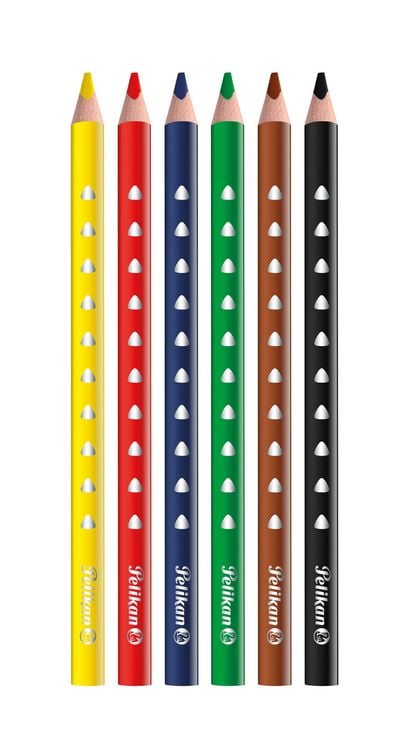 Produktbild: Pelikan Buntstifte SILVERINO dreieckig dick, 6er Set
