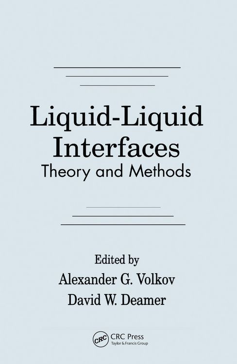 Produktbild: Liquid-Liquid InterfacesTheory and Methods