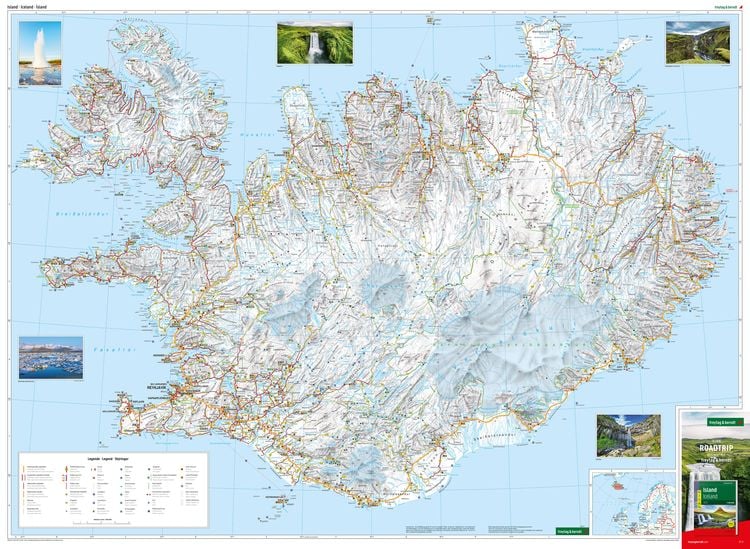 Island, Straßenkarte 1:400.000, freytag & berndt