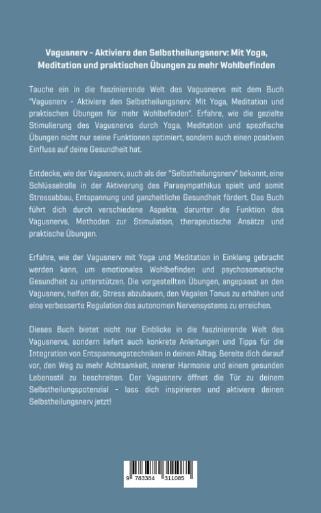 Produktbild: Vagusnerv - Aktiviere den Selbstheilungsnerv: Mit Yoga, Meditation und praktischen &Uuml;bungen zu mehr Wohlbefinden
