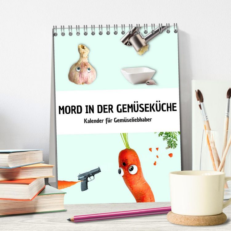 Produktbild: Mord in der Gem&uuml;sek&uuml;che (Tischkalender 2026 DIN A5 hoch), CALVENDO Monatskalender