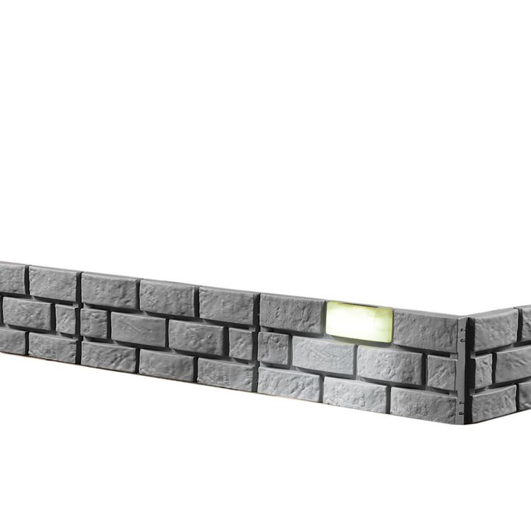 Produktbild: HTI-Living Beetkantenset Solar Ziegelsteinoptik, 8tlg. Grau