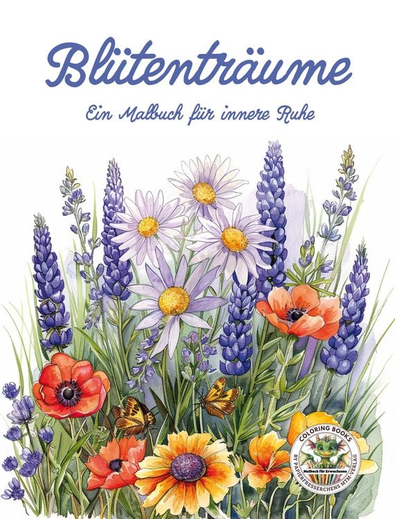 Produktbild: Blütenträume - Ein Malbuch für innere Ruhe