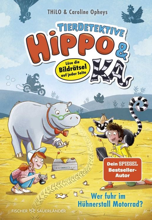 Produktbild: Tierdetektive Hippo & Ka &ndash; Wer fuhr im H&uuml;hnerstall Motorrad?