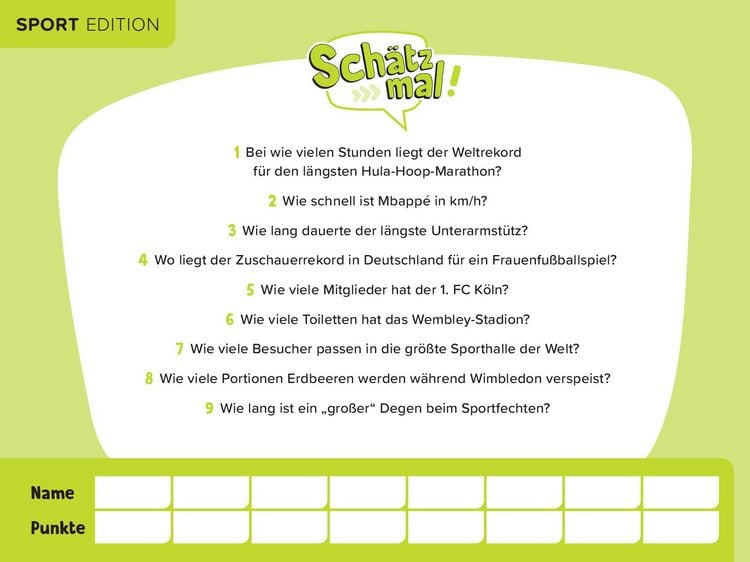 Produktbild: Sch&auml;tz mal! Sport Edition