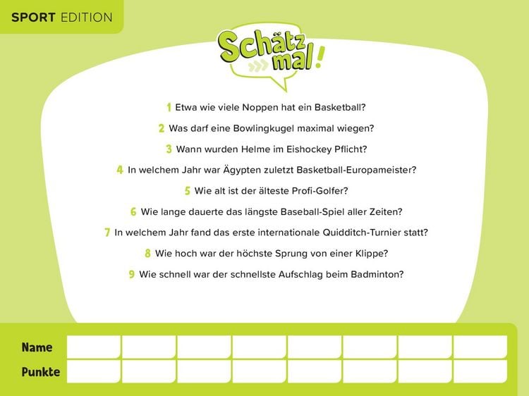 Produktbild: Sch&auml;tz mal! Sport Edition