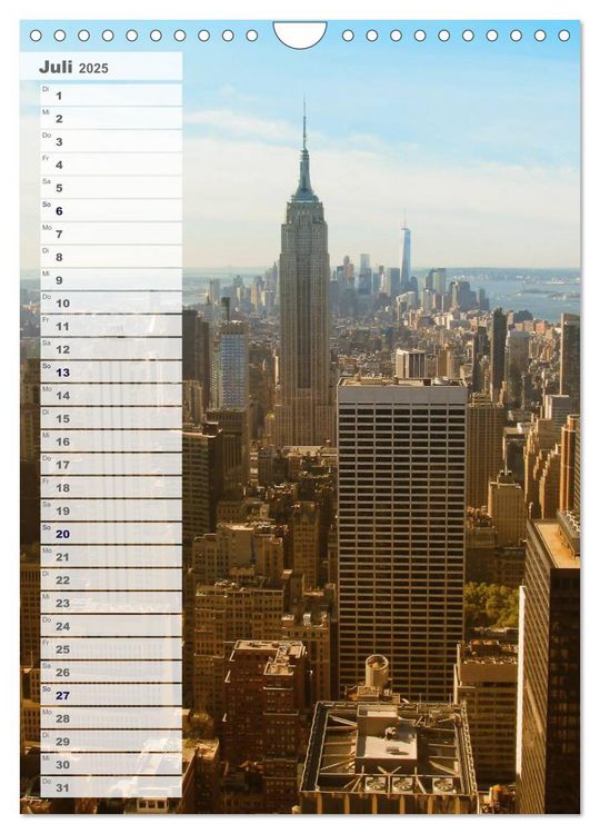 Produktbild: New York - Manhattan (Wandkalender 2025 DIN A4 hoch), CALVENDO Monatskalender