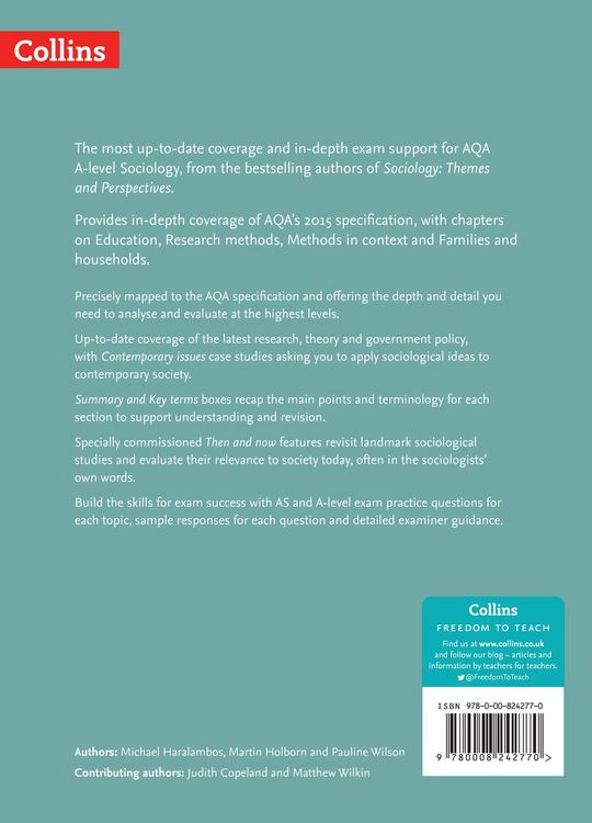 Produktbild: AQA A Level Sociology Themes and Perspectives