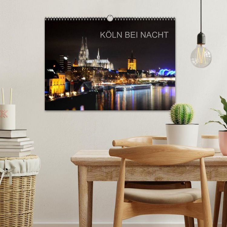 Produktbild: K&Ouml;LN BEI NACHT (Wandkalender 2026 DIN A3 quer), CALVENDO Monatskalender