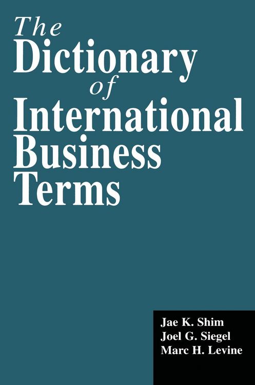 Produktbild: The Dictionary of International Business Terms