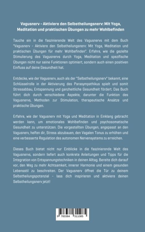 Produktbild: Vagusnerv - Aktiviere den Selbstheilungsnerv: Mit Yoga, Meditation und praktischen &Uuml;bungen zu mehr Wohlbefinden