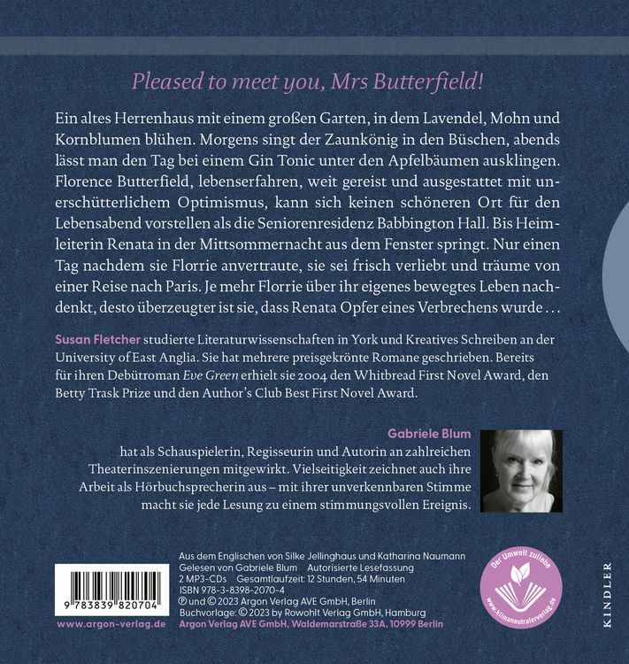 Produktbild: Florence Butterfield und die Nachtschwalbe