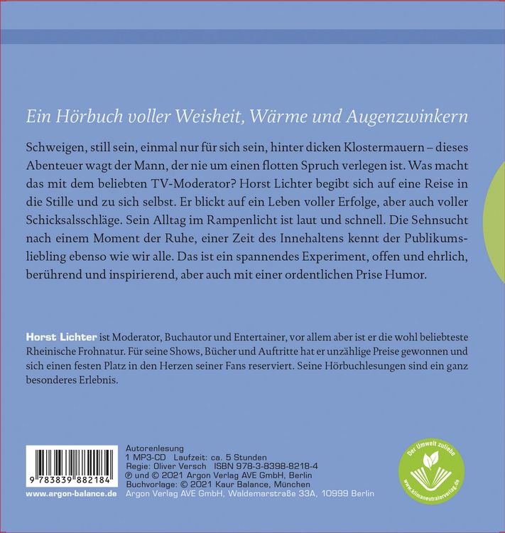 Produktbild: Ich bin dann mal still