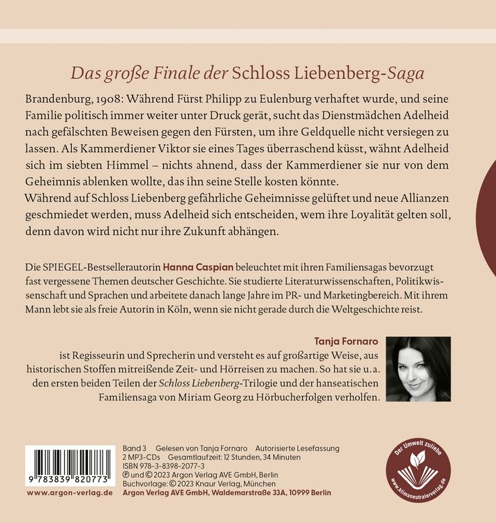 Produktbild: Schloss Liebenberg. Hinter dem goldenen Schatten