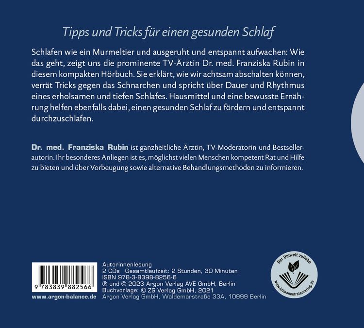 Produktbild: Mein kleines H&ouml;rbuch vom guten Schlaf