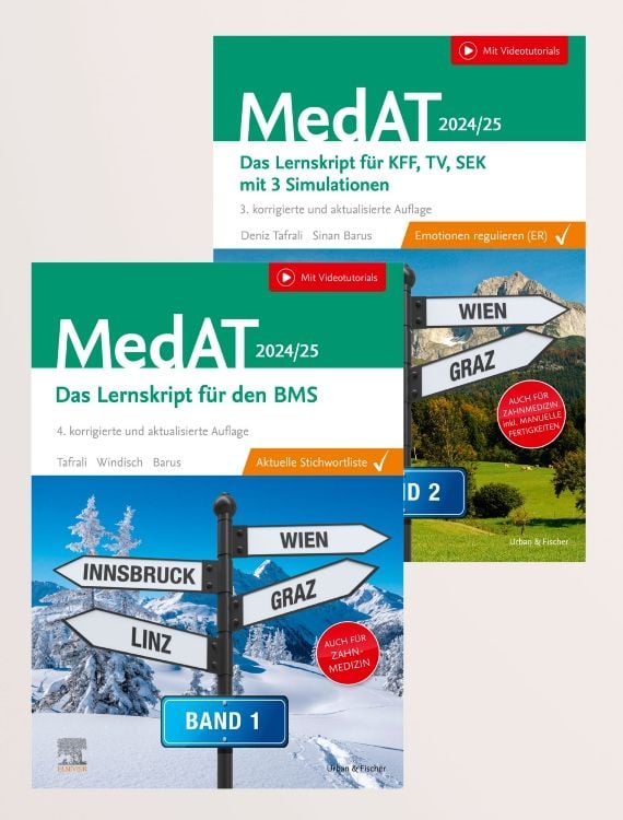 Produktbild: MedAT Kompendium Bd. 1 und 2 2024/2025 f&uuml;r Human- und Zahnmedizin