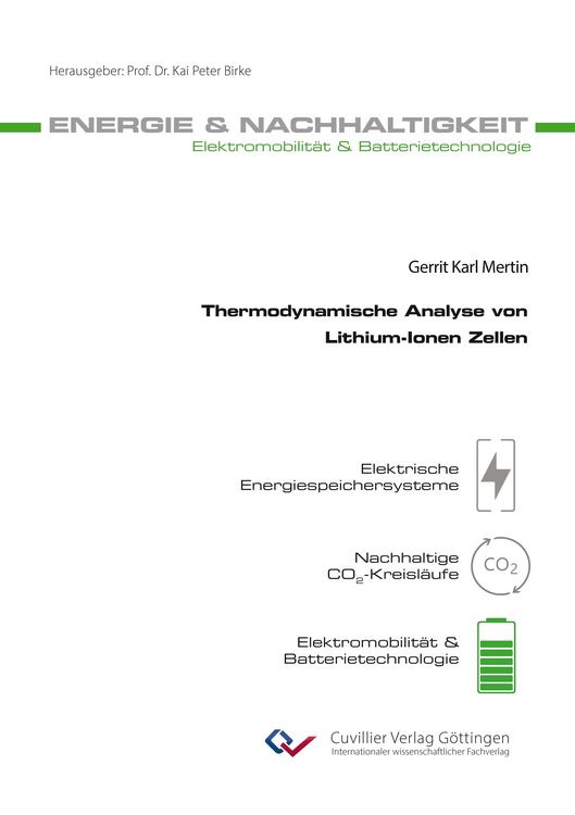 Produktbild: Thermodynamische Analyse von Lithium-Ionen Zellen