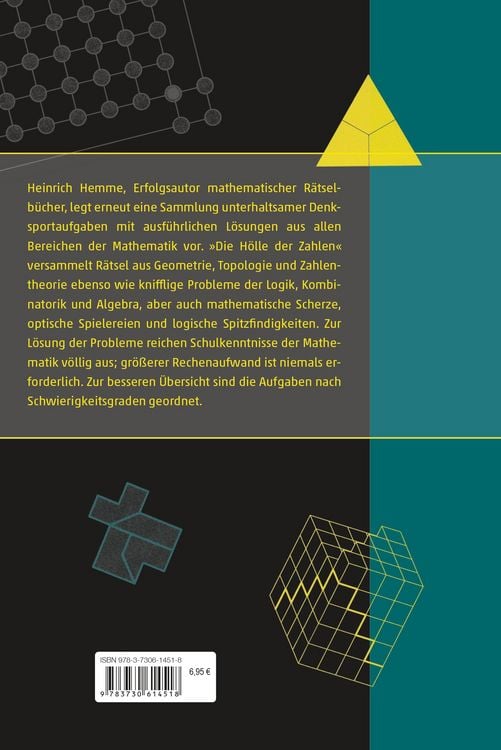 Produktbild: Die H&ouml;lle der Zahlen. 92 mathematische R&auml;tsel mit ausf&uuml;hrlichen L&ouml;sungen. Einfach, mittel, schwer