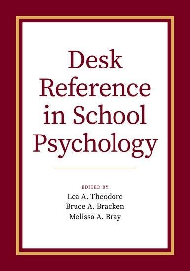 Produktbild: Desk Reference in School Psychology
