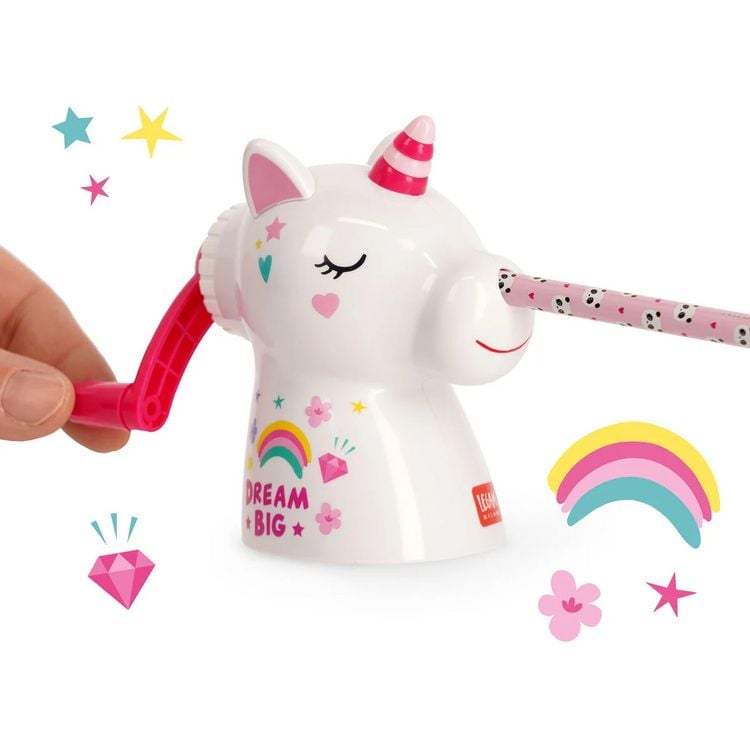 Produktbild: Legami Anspitzer mit Handkurbel - Dream Big - Einhorn