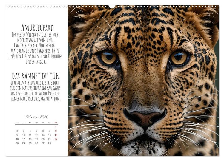 Produktbild: Wir sind die Letzten hier! Wir sterben aus. Wie du uns helfen kannst! (Wandkalender 2026 DIN A2 quer), CALVENDO Monatskalender