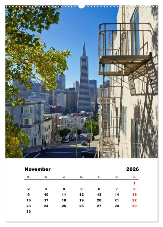 Produktbild: SAN FRANCISCO im Sommer (Wandkalender 2026 DIN A2 hoch), CALVENDO Monatskalender