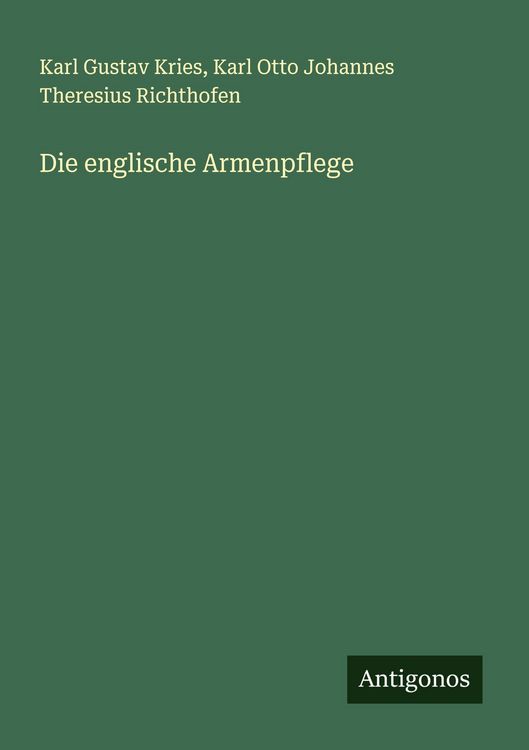 Produktbild: Die englische Armenpflege