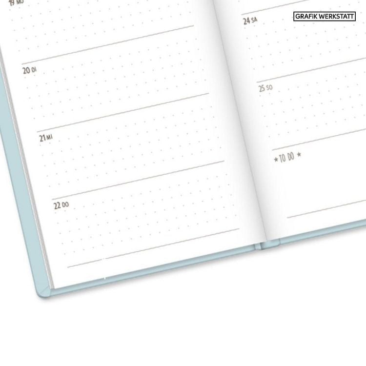 Produktbild: Terminplaner Lederlook 2027 Hellblau