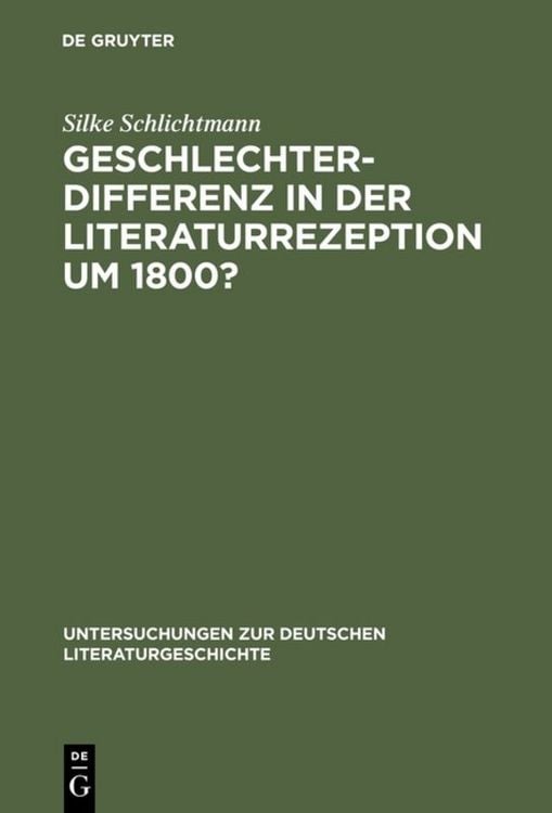 Produktbild: Geschlechterdifferenz in der Literaturrezeption um 1800?