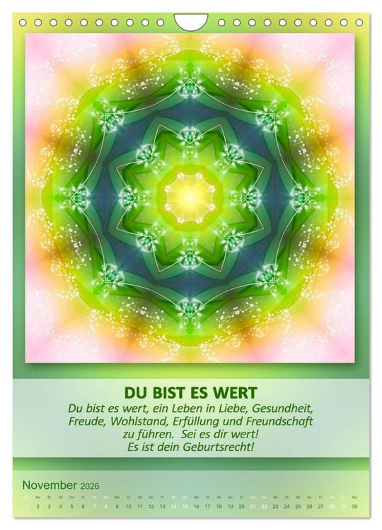 Produktbild: Light Energy Mandalas - Kalender - Vol. 1 (Wandkalender 2026 DIN A4 hoch), CALVENDO Monatskalender