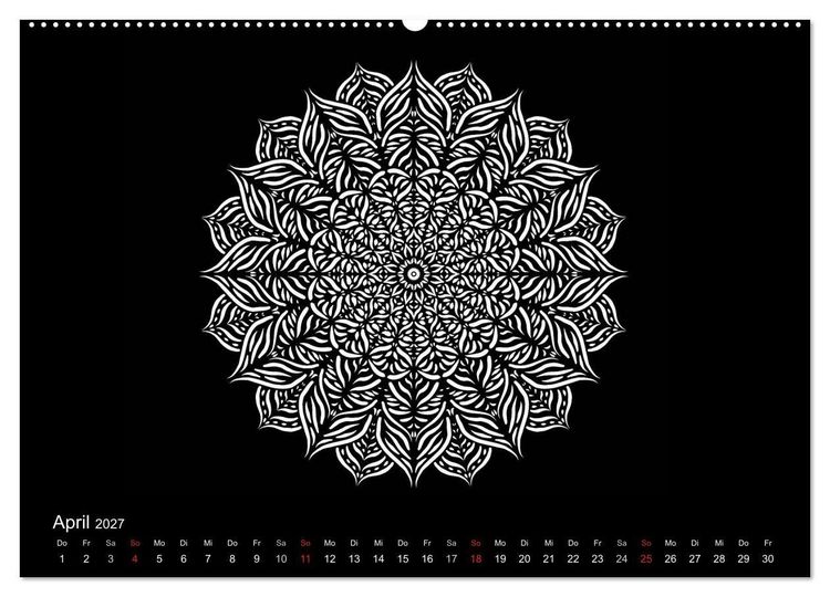 Produktbild: Entspannung und Ruhe durch Mandalas (hochwertiger Premium Wandkalender 2027 DIN A2 quer), Kunstdruck in Hochglanz