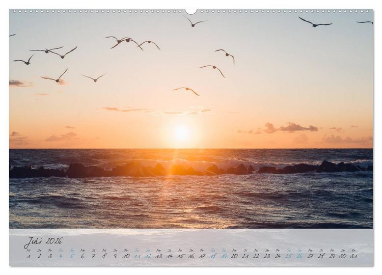 Produktbild: Sehnsucht Meer - Poesie der Stille (hochwertiger Premium Wandkalender 2026 DIN A2 quer), Kunstdruck in Hochglanz