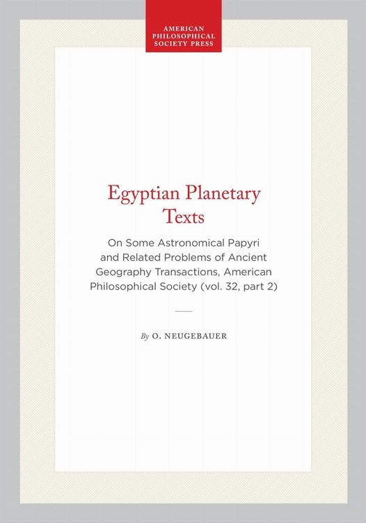 Produktbild: Egyptian Planetary Texts
