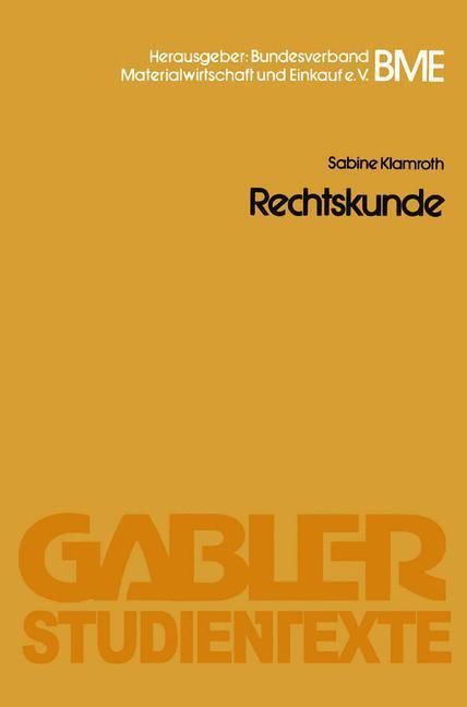 Produktbild: Rechtskunde