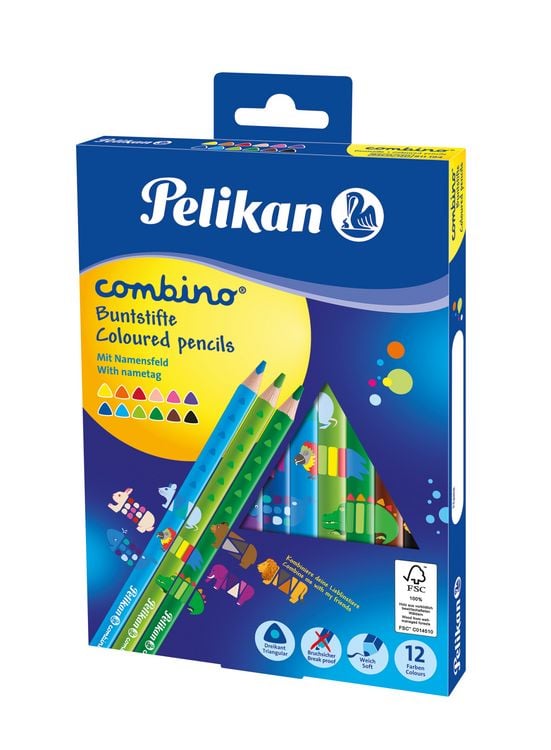 Produktbild: Buntstifte 12er dreieckig dick Combino
