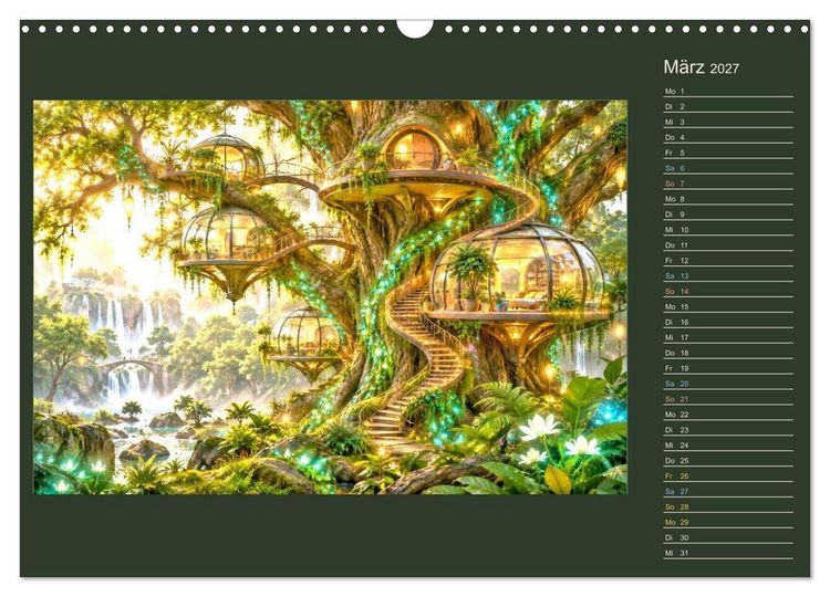 Produktbild: M&auml;rchenh&auml;user von morgen (Wandkalender 2027 DIN A3 quer), CALVENDO Monatskalender
