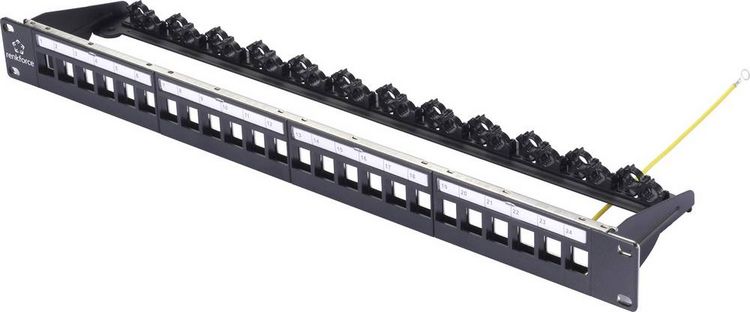 Produktbild: Renkforce 24 Port 483mm (19\") 1 HE Schwarz Unbest&uuml;ckt