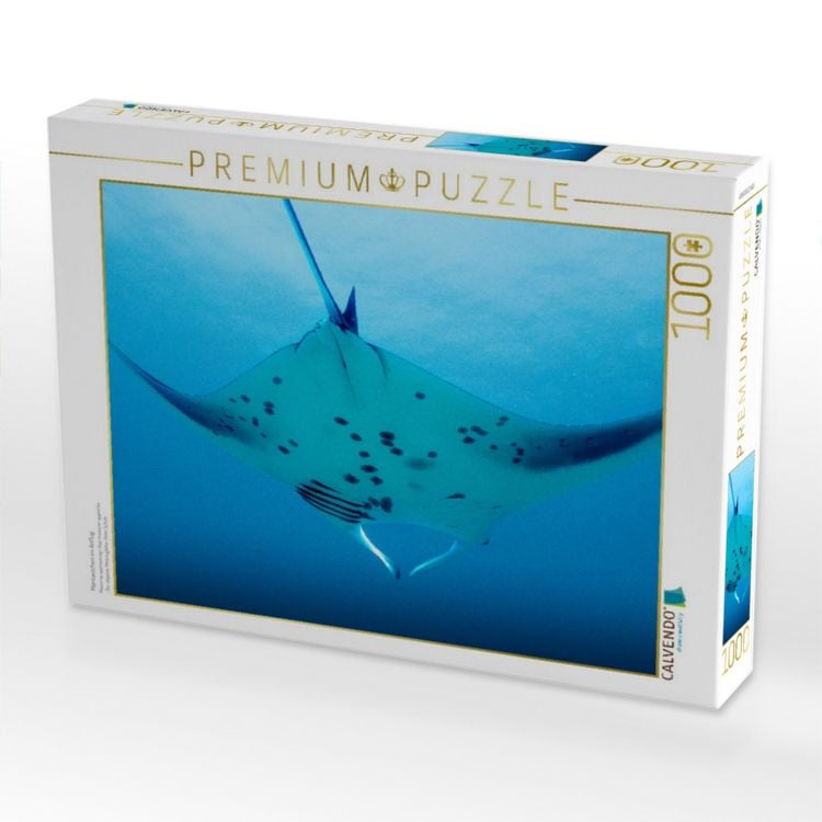 Produktbild: CALVENDO Puzzle Mantarochen im Anflug | 1000 Teile Lege-Gr&ouml;&szlig;e 64x48cm Foto-Puzzle f&uuml;r gl&uuml;ckliche Stunden