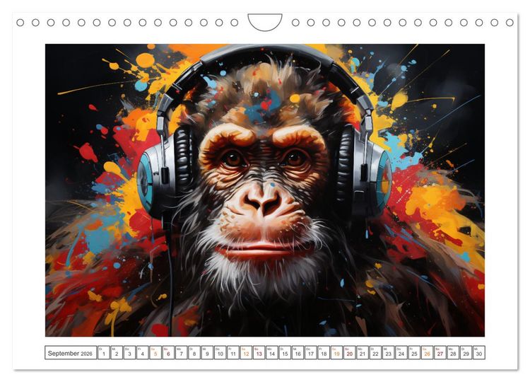 Produktbild: Musik Safari (Wandkalender 2026 DIN A4 quer), CALVENDO Monatskalender