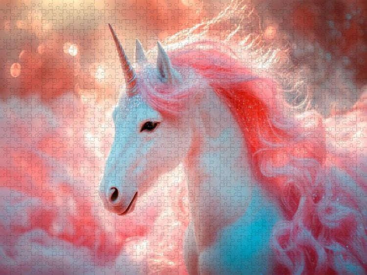 Produktbild: CALVENDO Puzzle Sternenglanz und Einhorntraum | 1000 Teile Lege-Gr&ouml;&szlig;e 64x48cm Foto-Puzzle f&uuml;r gl&uuml;ckliche Stunden