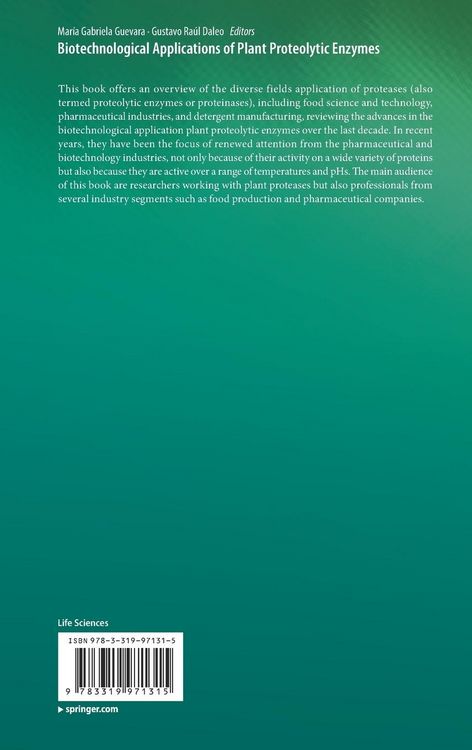 Produktbild: Biotechnological Applications of Plant Proteolytic Enzymes