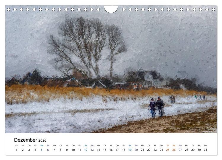 Produktbild: Landschaften auf dem Dar&szlig; in &Ouml;lfarben (Wandkalender 2026 DIN A4 quer), CALVENDO Monatskalender