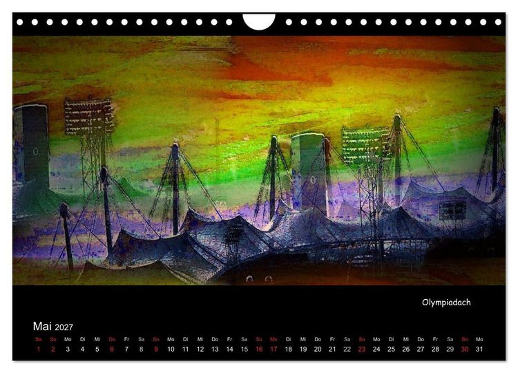 Produktbild: M&uuml;nchen digital (Wandkalender 2027 DIN A4 quer), CALVENDO Monatskalender