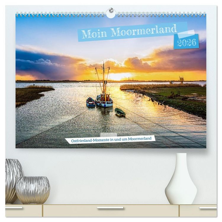 Produktbild: Moin Moormerland (hochwertiger Premium Wandkalender 2026 DIN A2 quer), Kunstdruck in Hochglanz
